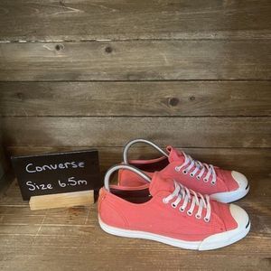 Womens Converse Jack Purcell Light Red Low Top Canvas‎ Shoes Sneakers Size 6.5 M